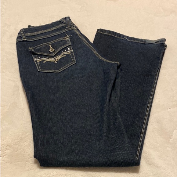 Angels Dark Blue Denim Jeans - Picture 2 of 6